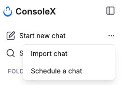 Create a scheduled chat entry