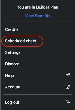 Manage scheduled chats